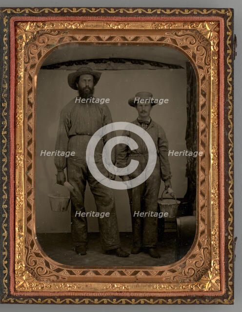 Untitled (Portrait of Two Standing Men), 1870. Creator: Unknown.