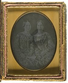 Untitled [portrait of two women in matching dresses], c. 1839/60. Creator: Unknown