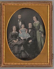 Untitled (Portrait of Two Women, Two Men, and One Girl), 1857. Creator: Charles H. Williamson