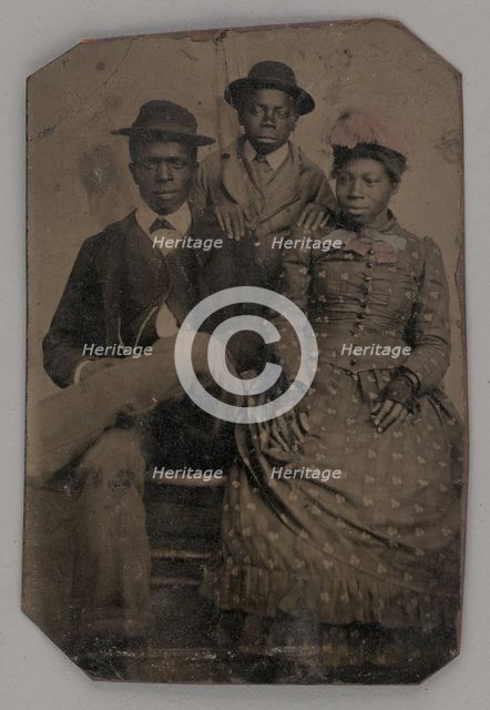 Untitled (Portrait of Two Young Men and One Young Woman), 1875. Creator: Unknown.