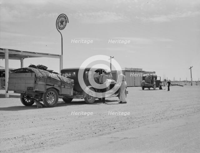 [Untitled, possibly related to: Family of nine from near Fort Smith, Arkansas], 1937. Creator: Dorothea Lange.