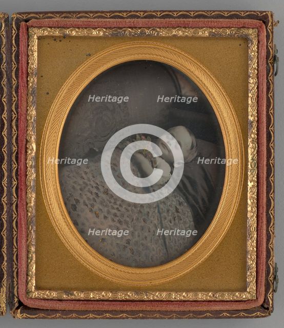 Untitled (Post Mortem Portrait of a Baby), 1855. Creator: Unknown.