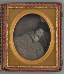 Untitled (Post Mortem Portrait of a Baby), 1855. Creator: Unknown