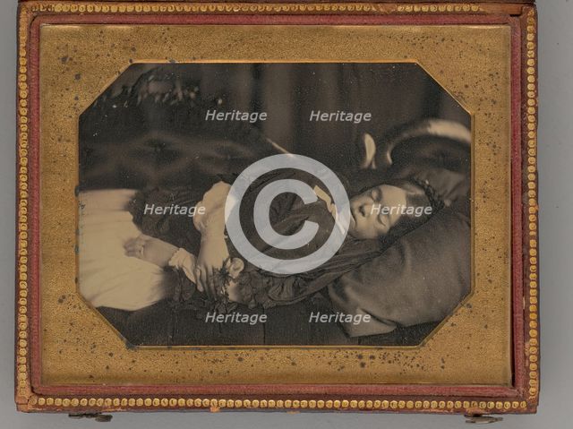 Untitled (Post Mortem Portrait of a Girl), 1855. Creator: Unknown.