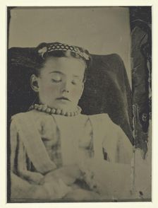 Untitled (postmortem portrait of a child), c. 1870. Creator: Unknown