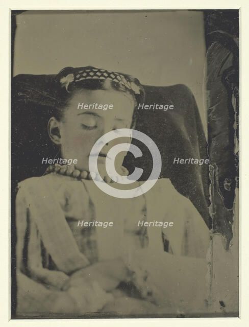 Untitled (postmortem portrait of a child), c. 1870.  Creator: Unknown.