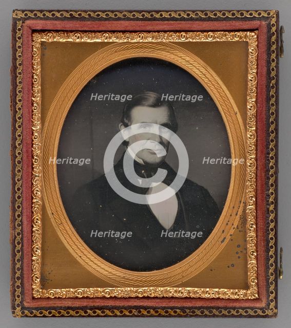 Untitled (Painted Portrait of Charles Coit), 1855/56. Creator: S. L. Holman.