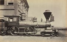 Untitled (Pennsylvania Railroad Engine), c. 1868. Creator: Unknown