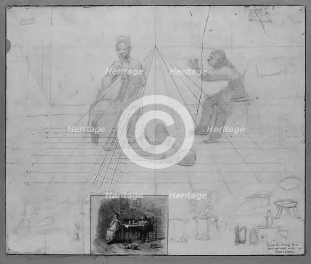 (Untitled) (Perspective Study for Illustration for Magazine Story, "Mr. Neelus Peeler's Conditions") Creator: Thomas Eakins.
