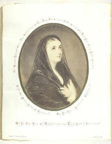 Untitled [pious woman in a veil], 1868. Creator: Georgina Cowper