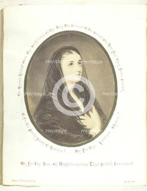 Untitled [pious woman in a veil], 1868.  Creator: Georgina Cowper.