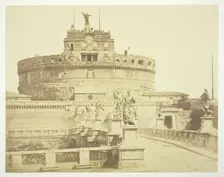 Untitled (Round Building with Clock), c. 1857. Creator: Robert MacPherson
