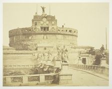 Untitled (Round Building with Clock), c. 1857. Creator: Robert MacPherson