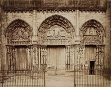 Untitled (Royal Portal of Chartres Cathedral), 1860s. Creator: Unknown
