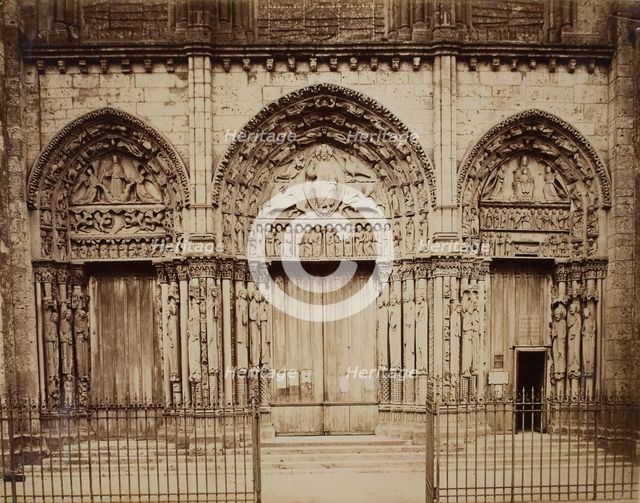 Untitled (Royal Portal of Chartres Cathedral), 1860s. Creator: Unknown.