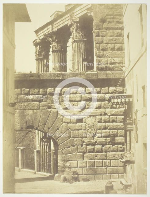 Untitled (Roman wall with gate), c. 1857. Creator: Robert MacPherson.
