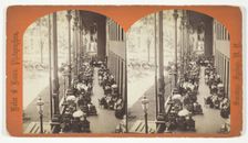 Untitled [Rear Piazza, Grand Union Hotel, Saratoga, N.Y.], late 19th century. Creator: Baker & Record