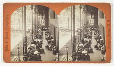 Untitled [Rear Piazza, Grand Union Hotel, Saratoga, N.Y.], late 19th century. Creator: Baker & Record
