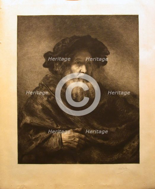 Untitled: Rembrandtesque Old Man, 20th century. Creator: Waltner.