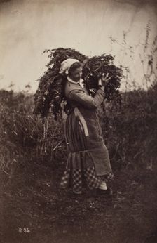 Untitled (Woman Carrying Sticks), c1870s. Creator: Giraudon's Artist