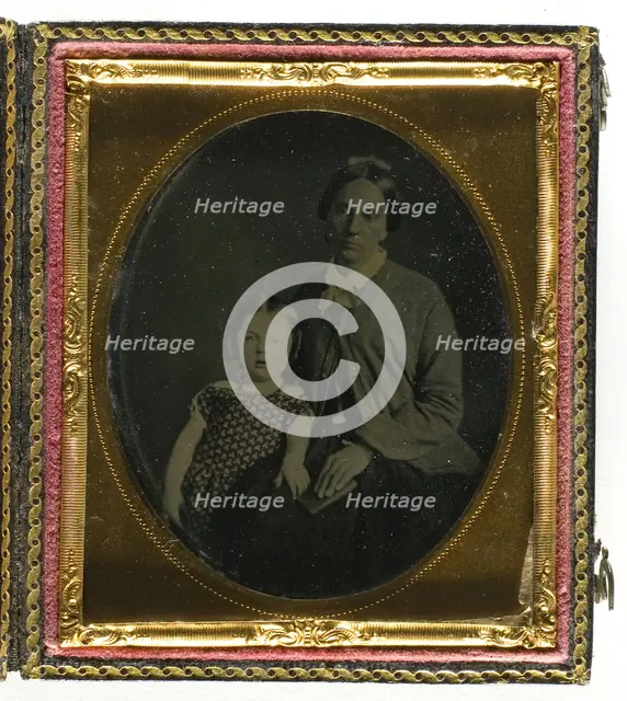 Untitled (Woman and Little Girl), 1855/75. Creator: Unknown.