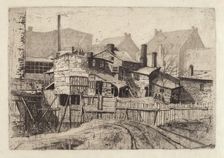 Untitled (Wooden House in City), 1880s. Creator: Charles Frederick William Mielatz