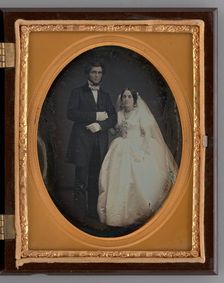 Untitled (Wedding Portrait), 1861. Creator: Unknown