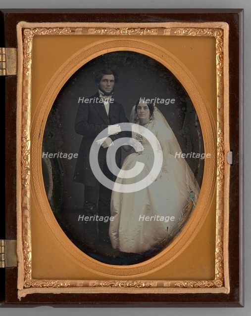 Untitled (Wedding Portrait), 1861. Creator: Unknown.