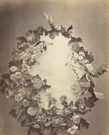 Untitled [wreath], c. 1864. Creator: Charles Aubry