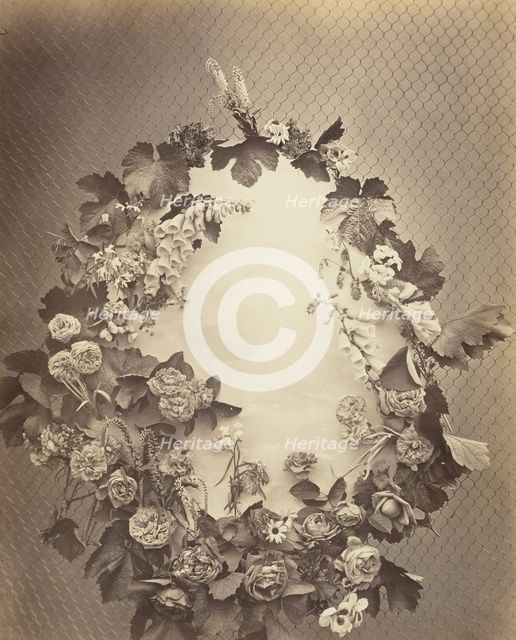 Untitled [wreath], c. 1864.  Creator: Charles Aubry.