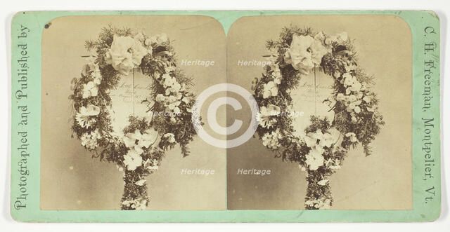 Untitled [wreath for a child], 1874.  Creator: C. H. Freeman.