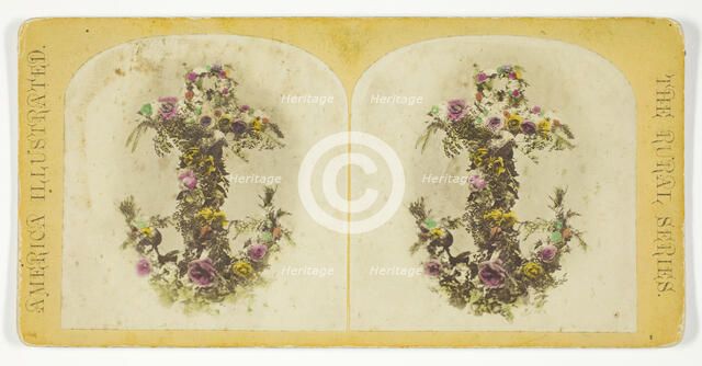 Untitled [wreath in the shape of an anchor], late 19th century.  Creator: Unknown.