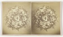 Untitled [wreath with portrait], 1875/99. Creator: Unknown