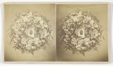 Untitled [wreath with portrait], 1875/99. Creator: Unknown