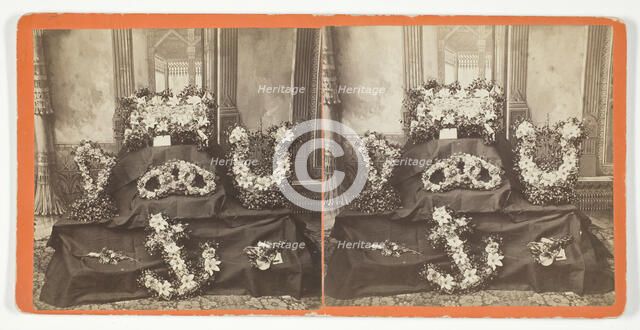 Untitled [wreaths, one in the shape of an anchor], 1875/99.  Creator: Unknown.