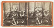 Untitled [wreaths, one in the shape of an anchor], 1875/99. Creator: Unknown