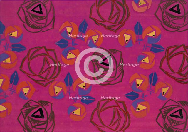 Untitled (Textile design no V),  c1925. Creator: Frances Hodgkins.