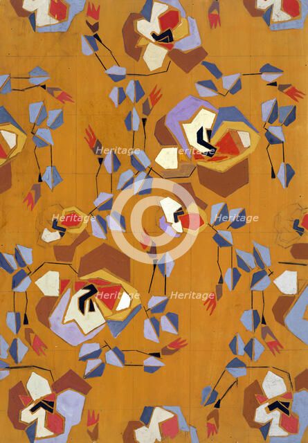 Untitled (Textile design no VII),  c1925. Creator: Frances Hodgkins.