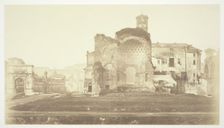 Untitled (Temple of Venus and Rome, Triumphal Arch and other ruins in Forum), c. 1857. Creator: Robert MacPherson