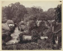 Untitled [thatched cottages], 1860/94. Creator: Francis Bedford