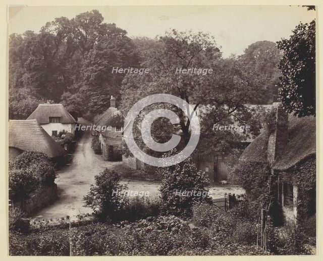 Untitled [thatched cottages], 1860/94. Creator: Francis Bedford.