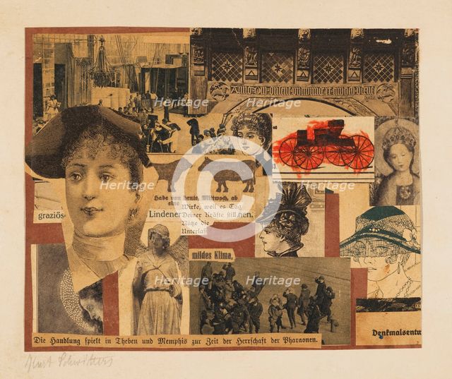 Untitled (The action takes place in Thebes), 1922. Creator: Schwitters, Kurt (1887-1948).