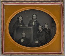 Untitled (The Coit Family with portrait of Charles Coit), 1855/56. Creator: S. L. Holman