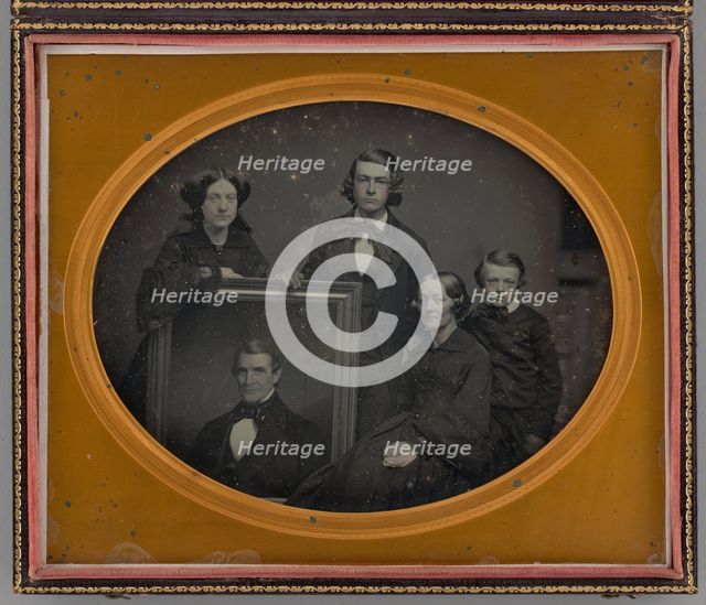 Untitled (The Coit Family with portrait of Charles Coit), 1855/56. Creator: S. L. Holman.
