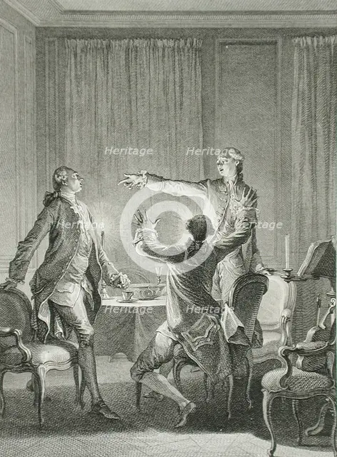 Untitled (The Quarrel), 1777. Creator: Antoine Jean Duclos.