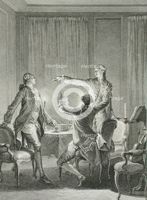 Untitled (The Quarrel), 1777. Creator: Antoine Jean Duclos.