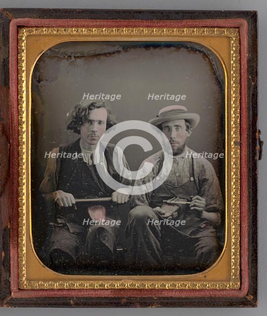 Untitled [two cobblers], 1853.  Creator: Unknown.