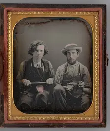 Untitled [two cobblers], 1853. Creator: Unknown