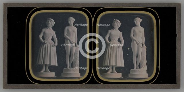 Untitled (Two Statues), 1853. Creator: Louis Jules Duboscq-Soleil.