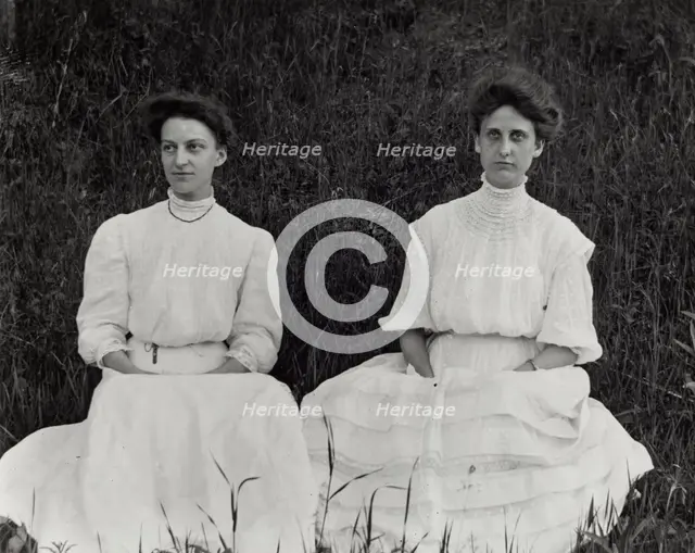 Untitled (Two Women in White), c1900, printed 1980. Creator: Wendell Hotter.